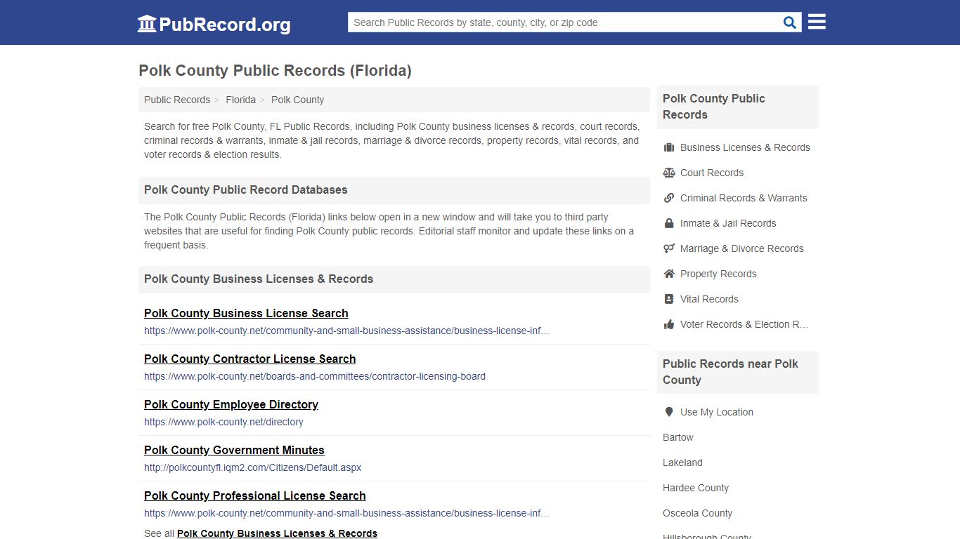 Free Polk County Public Records (Florida Public Records)